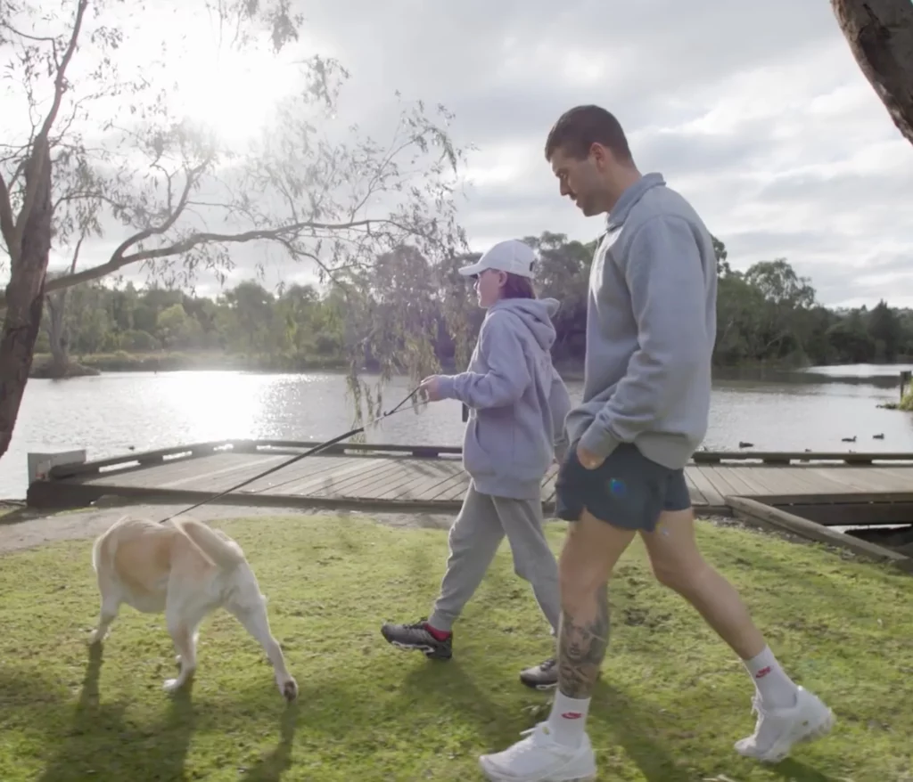 Geelong Teen Therapy - Walking and Talking with Counsellor and Dog, a new way of providing NDIS support services